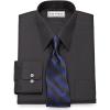 imagePaul Fredrick Mens NonIron 2Ply Cotton Straight Collar Dress ShirtBlack