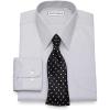 imagePaul Fredrick Mens NonIron 2Ply Cotton Straight Collar Dress ShirtGrey