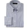 imagePaul Fredrick Mens Tailored Fit Cotton NonIron Pinpoint Cotton Dress ShirtBlue Stripe