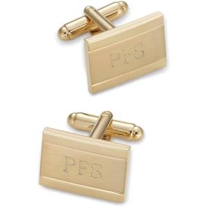 imagePaul Fredrick Mens Brushed Metal Engraveable CufflinksGold