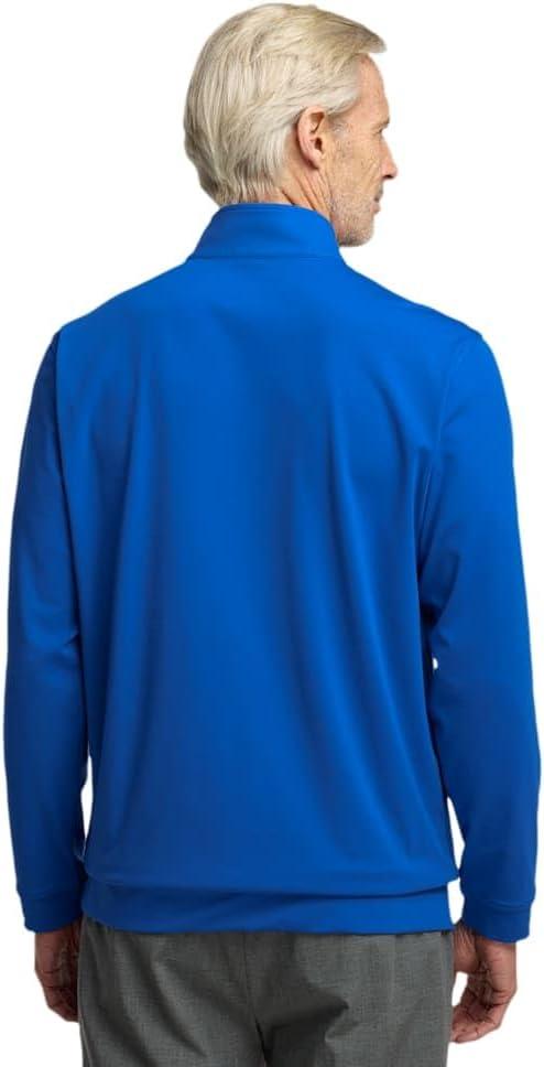 imagePaul Fredrick Mens Performance Blend Quarter Zip Mock NeckCobalt