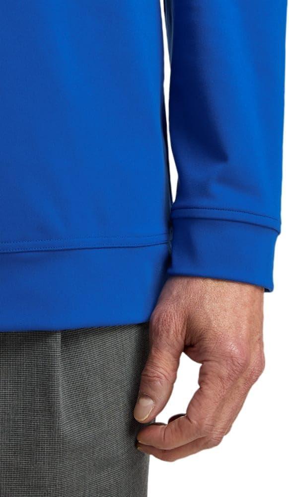 imagePaul Fredrick Mens Performance Blend Quarter Zip Mock NeckCobalt