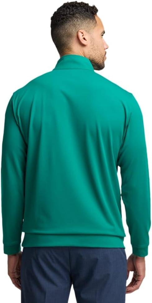 imagePaul Fredrick Mens Performance Blend Quarter Zip Mock NeckGreen