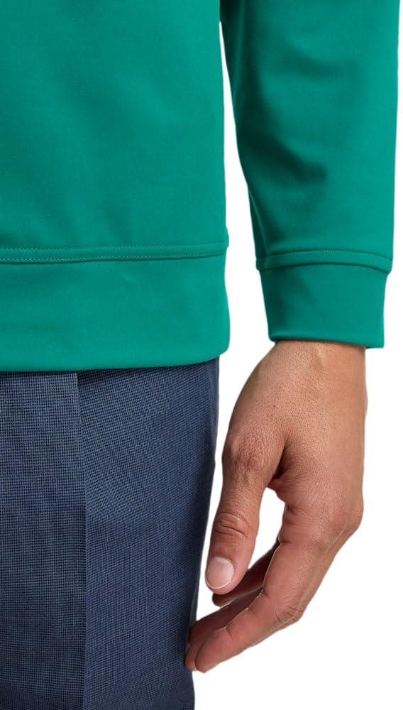 imagePaul Fredrick Mens Performance Blend Quarter Zip Mock NeckGreen