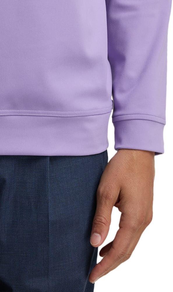 imagePaul Fredrick Mens Performance Blend Quarter Zip Mock NeckPurple