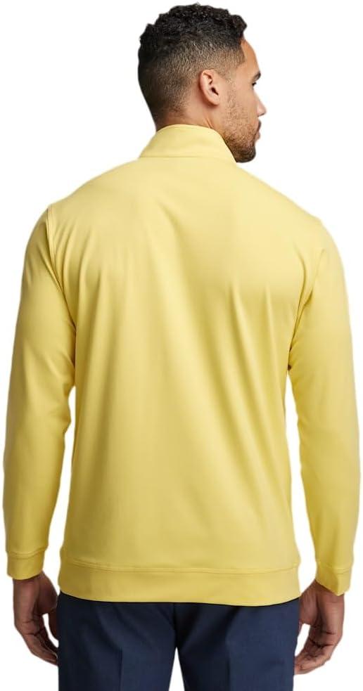imagePaul Fredrick Mens Performance Blend Quarter Zip Mock NeckYellow