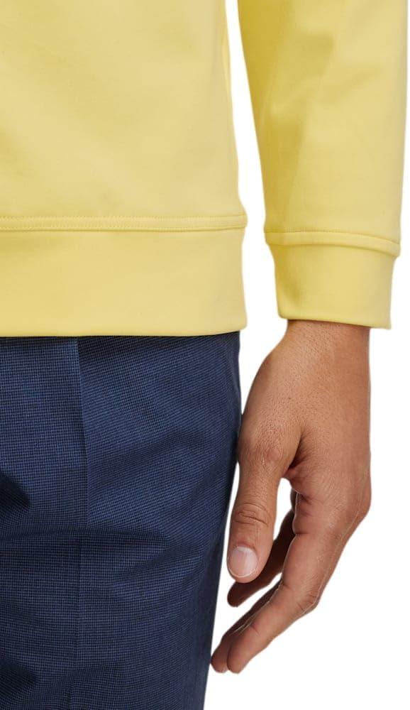 imagePaul Fredrick Mens Performance Blend Quarter Zip Mock NeckYellow