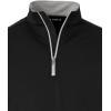 imagePaul Fredrick Mens Performance Blend Quarter Zip Mock NeckBlack