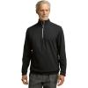 imagePaul Fredrick Mens Performance Blend Quarter Zip Mock NeckBlack