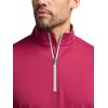 imagePaul Fredrick Mens Performance Blend Quarter Zip Mock NeckBurgundy