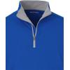 imagePaul Fredrick Mens Performance Blend Quarter Zip Mock NeckCobalt