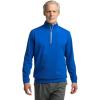 imagePaul Fredrick Mens Performance Blend Quarter Zip Mock NeckCobalt