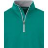 imagePaul Fredrick Mens Performance Blend Quarter Zip Mock NeckGreen