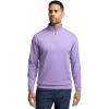 imagePaul Fredrick Mens Performance Blend Quarter Zip Mock NeckPurple