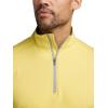 imagePaul Fredrick Mens Performance Blend Quarter Zip Mock NeckYellow