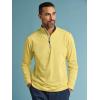 imagePaul Fredrick Mens Performance Blend Quarter Zip Mock NeckYellow