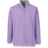 imagePaul Fredrick Mens Performance Blend Quarter Zip Mock NeckPurple
