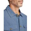 imagePaul Fredrick Mens Classic Fit Linen Blend Solid Overshirt