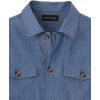 imagePaul Fredrick Mens Classic Fit Linen Blend Solid Overshirt