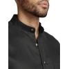 imagePaul Fredrick Mens Classic Fit Linen Solid Casual ShirtBlack