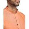 imagePaul Fredrick Mens Classic Fit Linen Solid Casual ShirtCoral