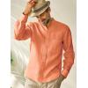 imagePaul Fredrick Mens Classic Fit Linen Solid Casual ShirtCoral