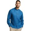 imagePaul Fredrick Mens Classic Fit Linen Solid Casual ShirtDark Blue