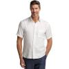 imagePaul Fredrick Mens Classic Fit Lyocell Solid Jacquard Casual ShirtWhite