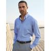 imagePaul Fredrick Mens Classic Fit Performance Stretch Geometric Casual Shirt