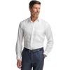 imagePaul Fredrick Mens Slim Fit Lyocell Solid Jacquard Casual ShirtWhite