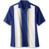 imagePaul Fredrick Mens Classic Fit Cotton Stripe Border Print Casual Shirt