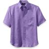 imagePaul Fredrick Mens Classic Fit Lyocell Solid Jacquard Casual ShirtLavender