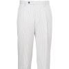 imagePaul Fredrick Mens Cotton Stretch Seersucker Pinstripe Single Pleat Suit PantsWhiteBlue