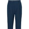 imagePaul Fredrick Mens Cotton Stretch Seersucker Single Pleat Suit PantsNavy