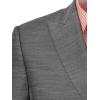 imagePaul Fredrick Mens Performance Blend Double Breasted Peak Lapel Suit JacketCharcoal