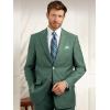 imagePaul Fredrick Mens Performance Blend Single Breasted Peak Lapel Suit JacketGreen