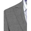 imagePaul Fredrick Mens Wool Micro Check Single Breasted Peak Lapel Suit JacketBlack