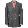 imagePaul Fredrick Mens Performance Blend Double Breasted Peak Lapel Suit JacketCharcoal
