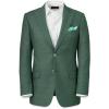 imagePaul Fredrick Mens Performance Blend Single Breasted Peak Lapel Suit JacketGreen