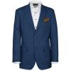 imagePaul Fredrick Mens Wool Houndstooth Single Breasted Peak Lapel Suit Jacket