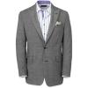 imagePaul Fredrick Mens Wool Micro Check Single Breasted Peak Lapel Suit JacketBlack