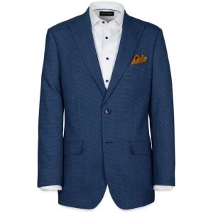 imagePaul Fredrick Mens Wool Houndstooth Single Breasted Peak Lapel Suit Jacket