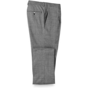 imagePaul Fredrick Mens Wool Micro Check Single Pleat Suit PantsBlack