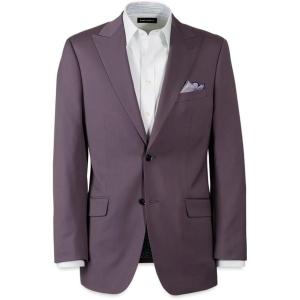 imagePaul Fredrick Mens Wool Stretch Single Breasted Peak Lapel Suit Jacket