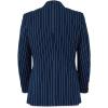 imagePaul Fredrick Mens Cotton Stretch Seersucker Pinstripe Peak Lapel Suit JacketNavy