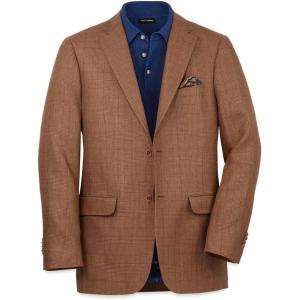imagePaul Fredrick Mens Linen Plaid Single Breasted Notch Lapel Sport Coat