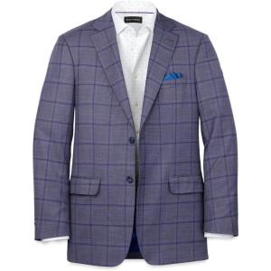 imagePaul Fredrick Mens Wool Windowpane Single Breasted Notch Lapel Sport Coat
