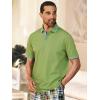 imagePaul Fredrick Mens Mercerized Cotton Pique Three Button PoloGreen