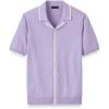 imagePaul Fredrick Mens Cotton Button Front Camp Collar SweaterLavender