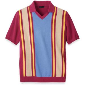 imagePaul Fredrick Mens Cotton VNeck Polo
